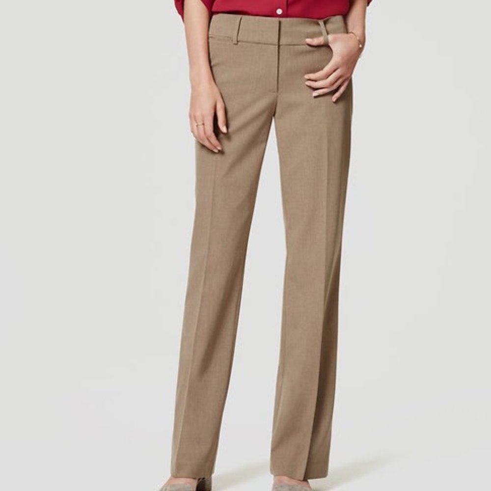NWT Ann Taylor Loft Tan Size 6 Julie Trousers Dress Pants